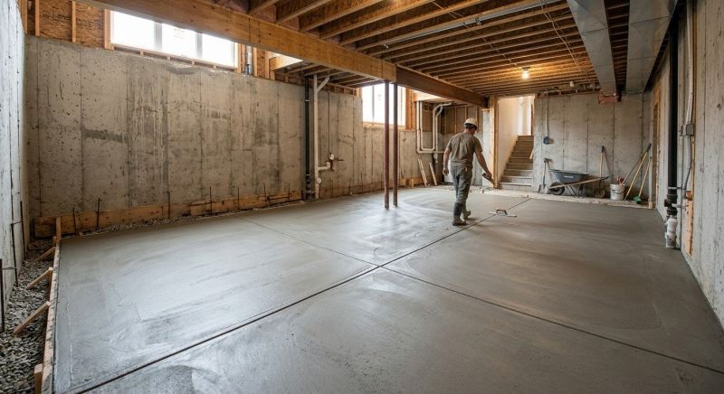 Basement Concrete Installation in Triangle, VA