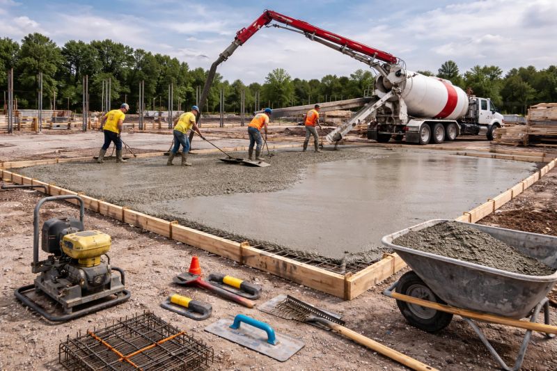 Commercial Slab Installation in Westmoreland County, VA