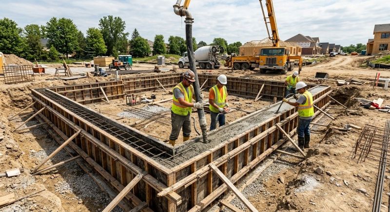 Foundation Wall Pouring in Cheltenham, MD