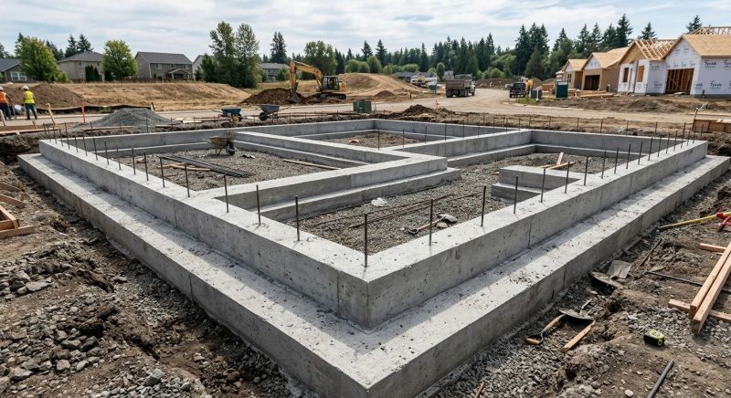 House Footing Construction in La Plata, MD